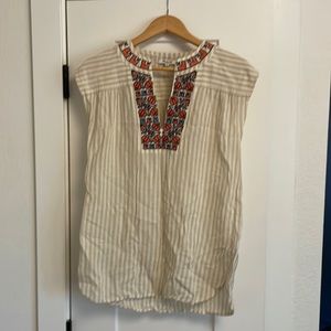 Madewell Cream Southwest Indigenous Mexican Blouse
